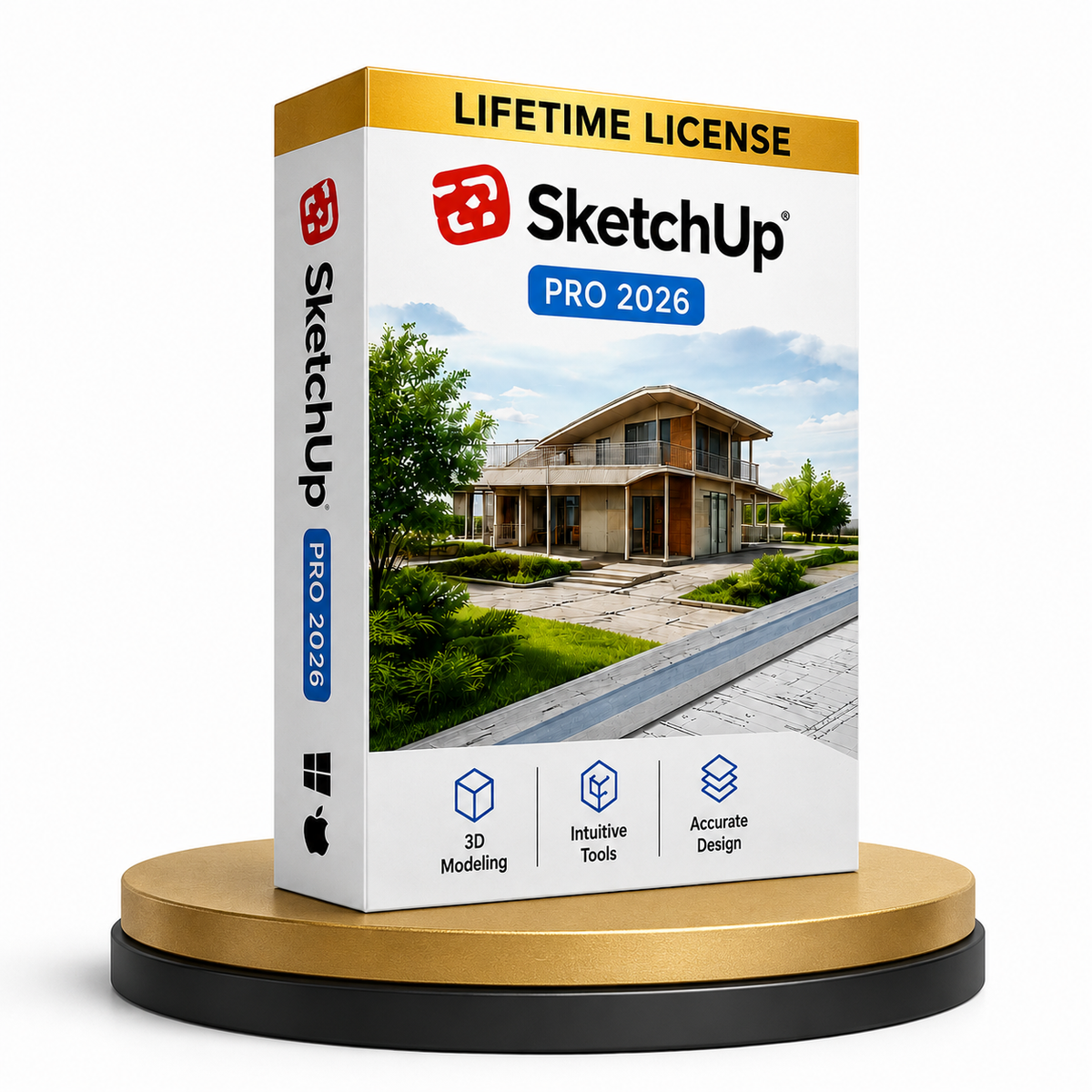 SketchUp Pro 2026 | 3D Modeling & Design Software | Windows & macOS | Digital Download